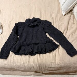 GANNI Wool Ruffled Sweater